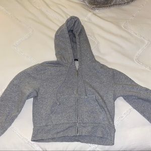 brandy melville *cropped* zip up hoodie